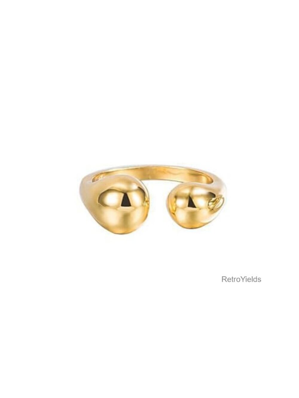Chunky Teardrop Open Ring Adjustable Statement Stacking Thumb Knuckle Band